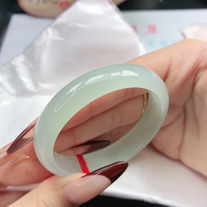 未镶嵌手镯翡翠白*53圈口