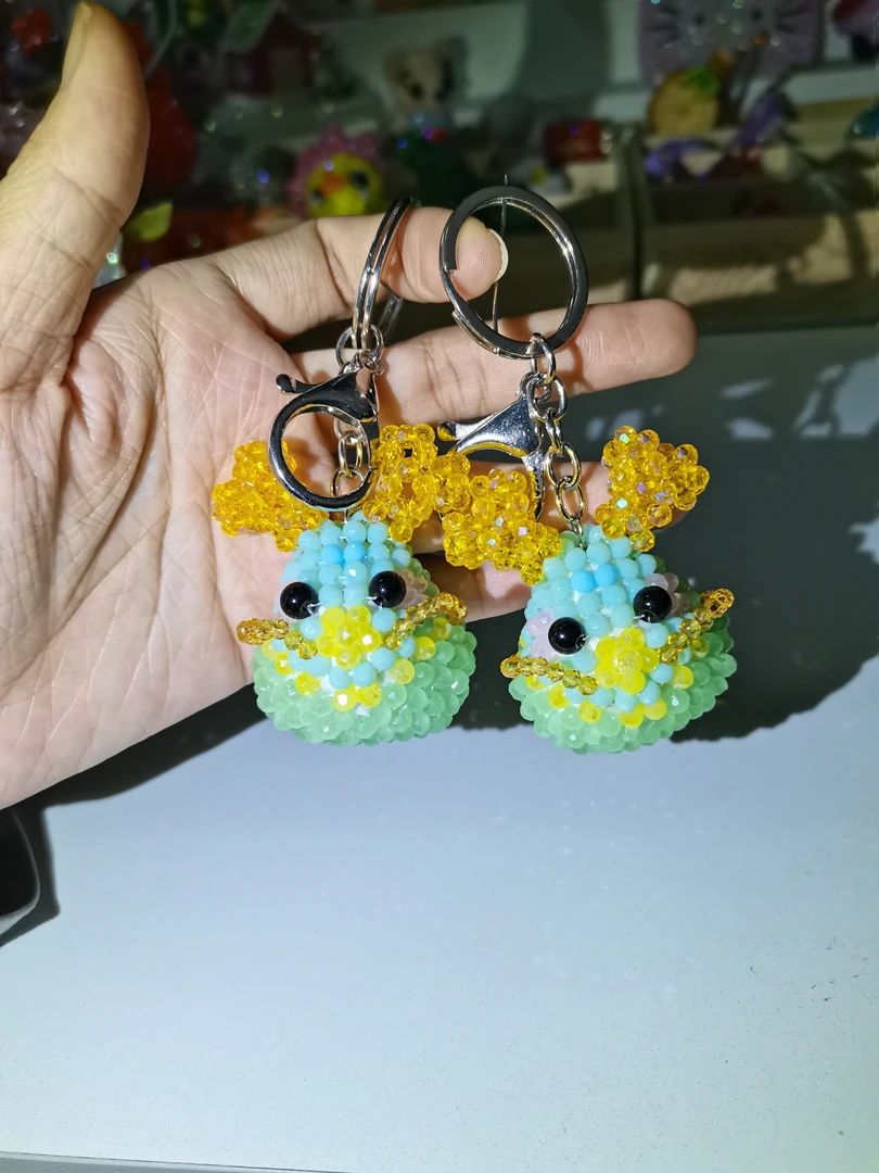 粽子龙 手工串珠成品晶晶卡4微光