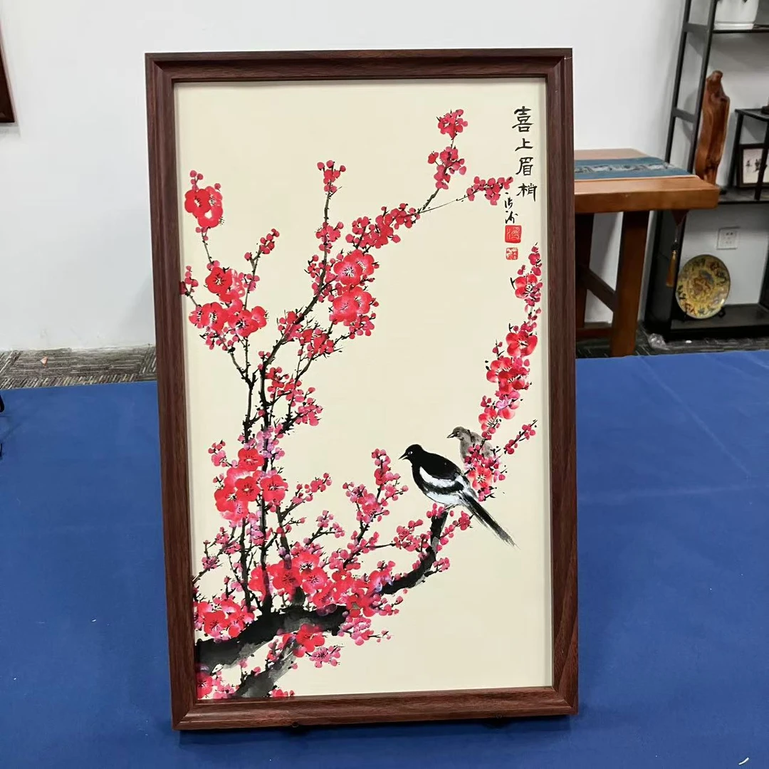 33*53横幅-花鸟喜上眉梢/张涛（带框）