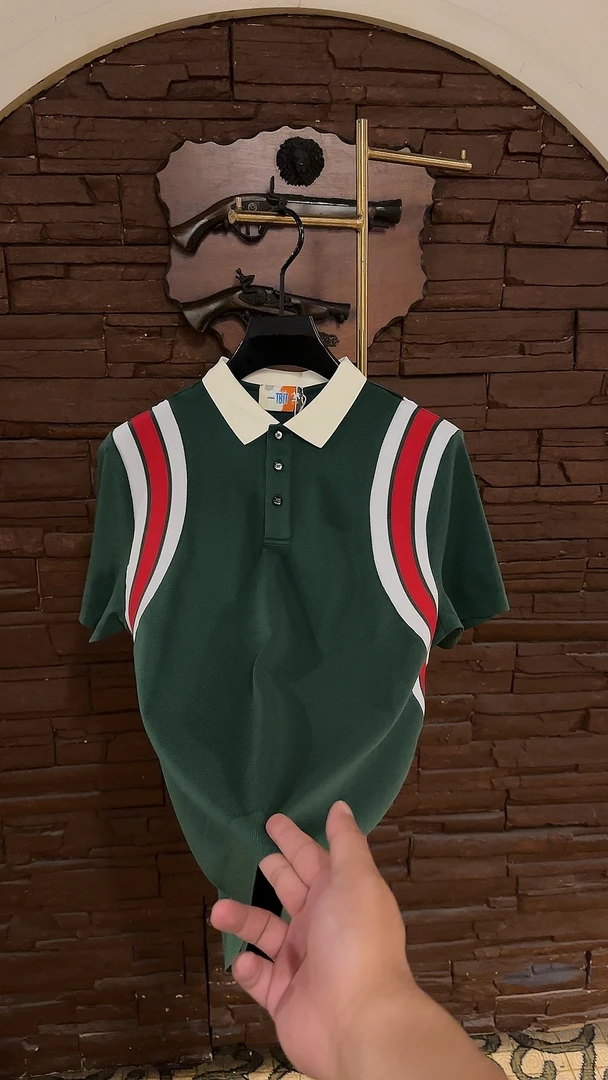 2025夏季男士欧货高品质时尚休闲显瘦偏拼接商务百搭翻领polo衫