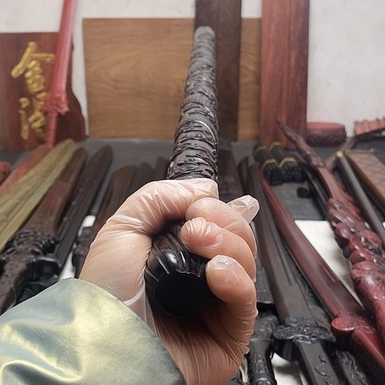 紫光檀木木80长盘龙棍