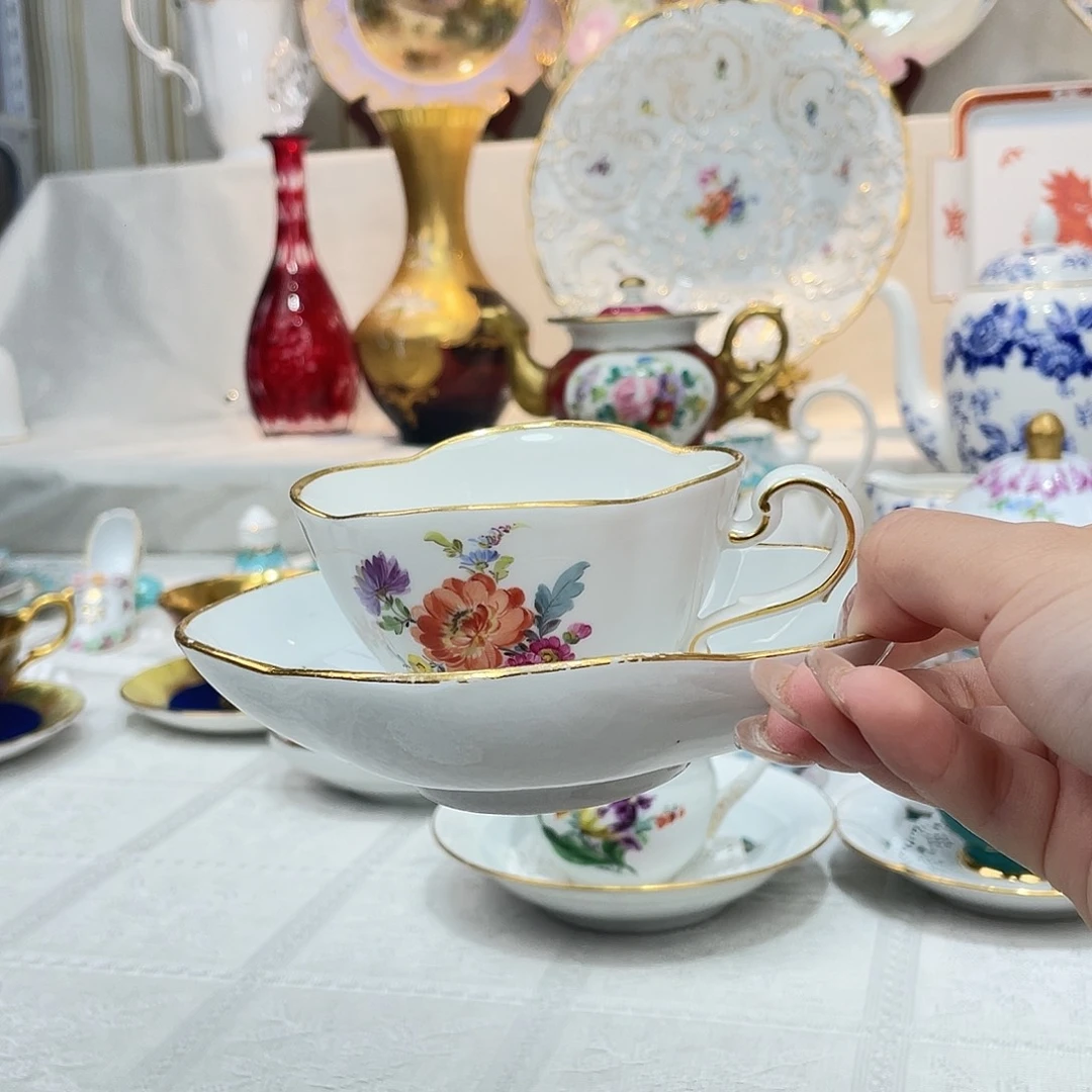 陶瓷海外中古美物瓷器 梅森云朵杯