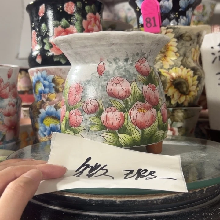 景德镇手绘花盆满38包邮偏远地区除外