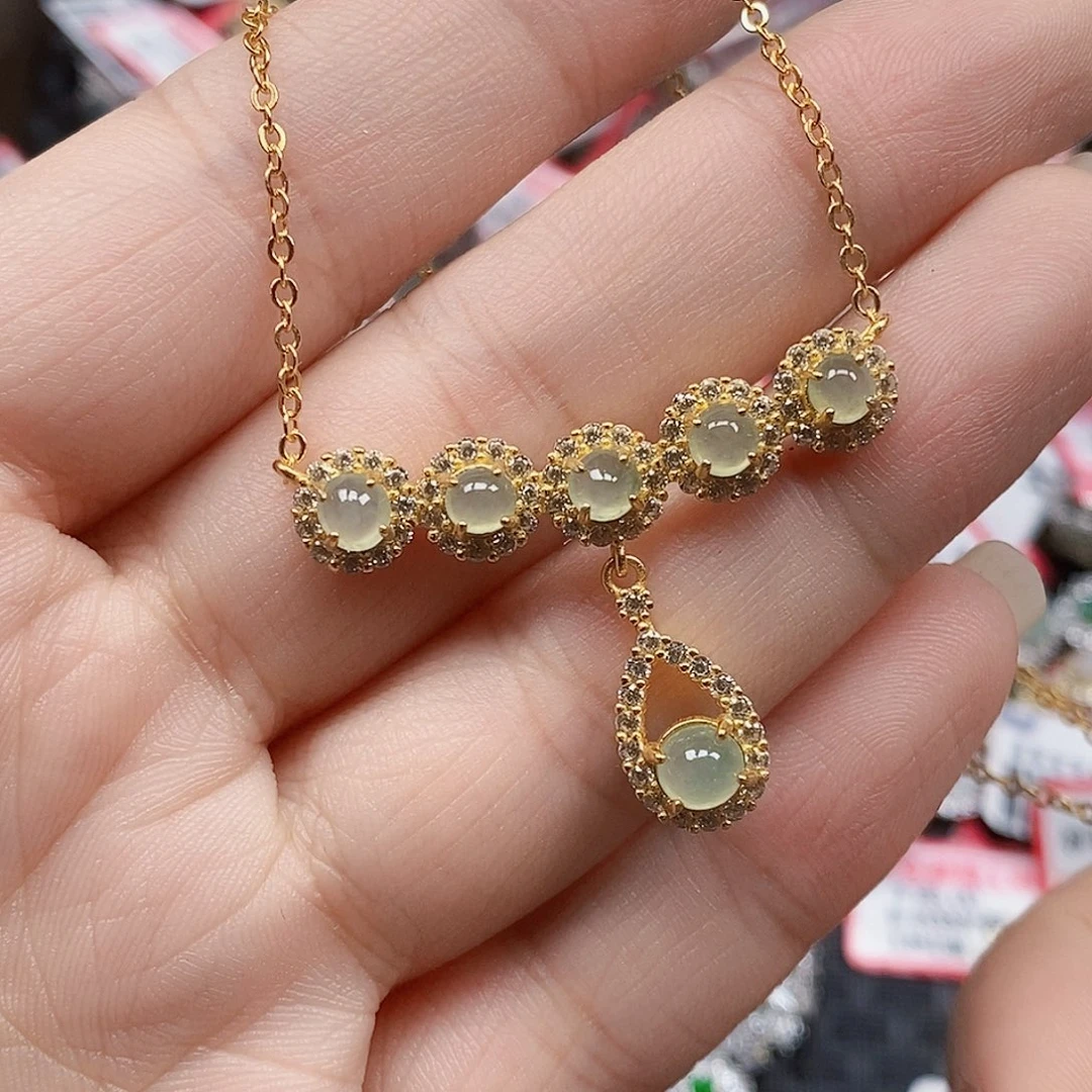 翡翠银S925镶嵌戒指