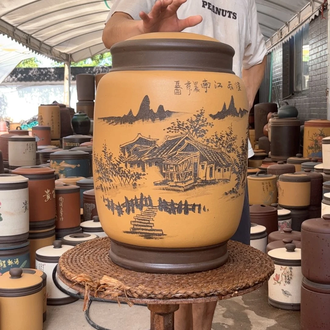 紫砂茶叶罐25 饼茶叶罐