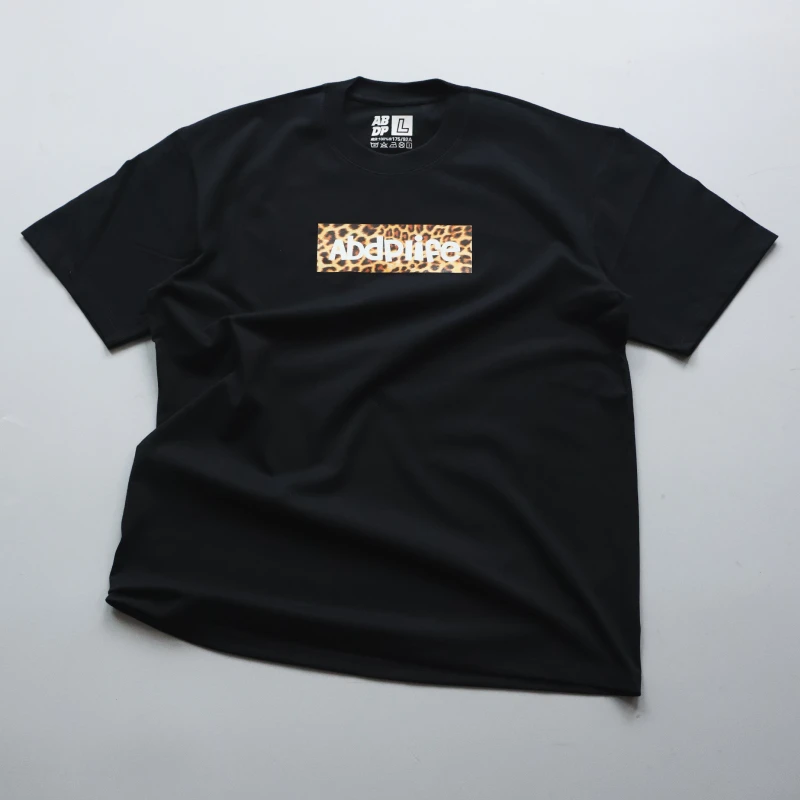 ABDP夏季美式男士短袖T恤圆领豹纹迷彩印花纯棉休闲运动宽松半袖