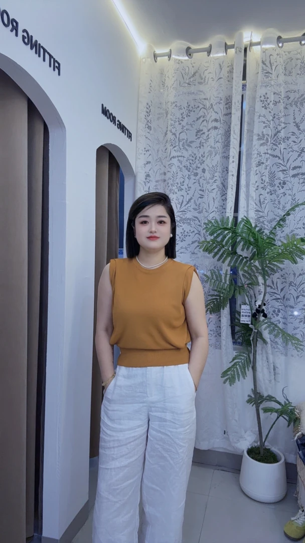 【遇见】压褶纯色针织短袖