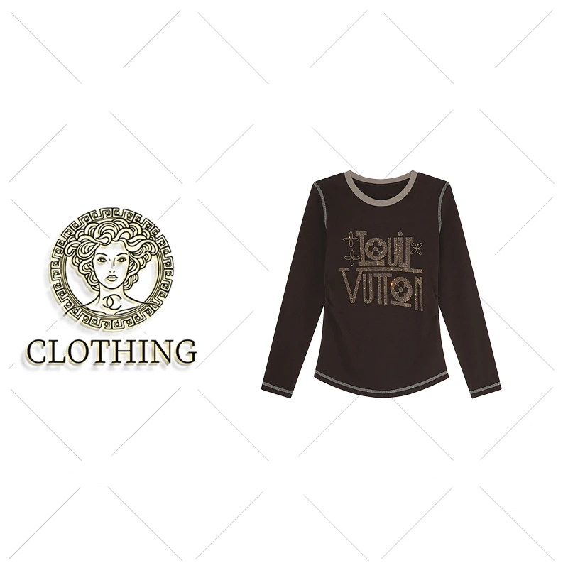 【CLOTHING/原创设计】B57036时尚新款亮晶晶圆领百搭T恤