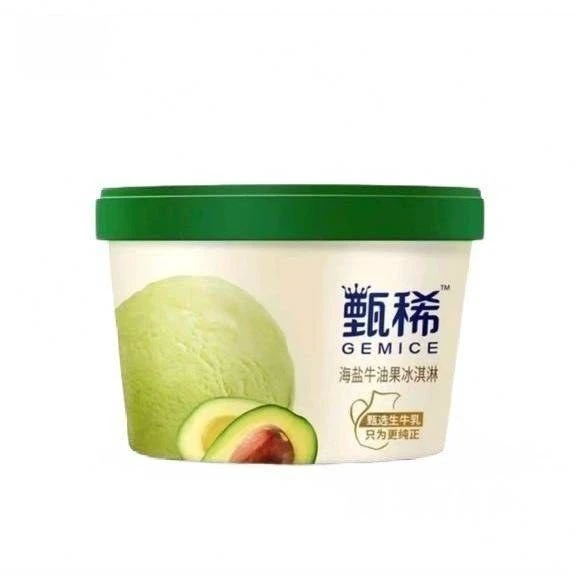 伊利甄稀牛油果冰淇淋杯雪糕同城配