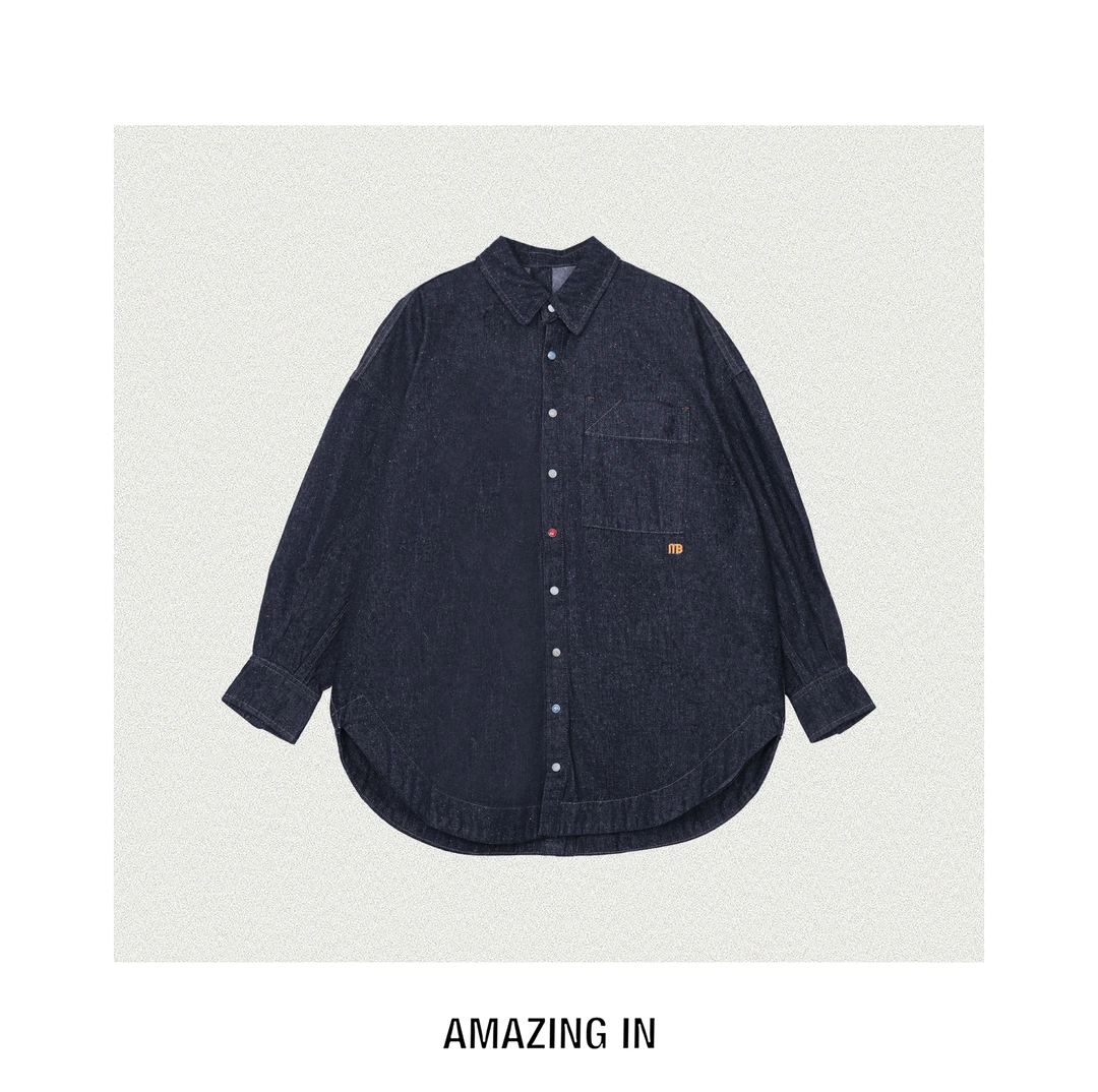 AMAZING IN | 1oo%棉 |复古丹宁开背牛仔衬衣A251201-AI5BDTJ0007