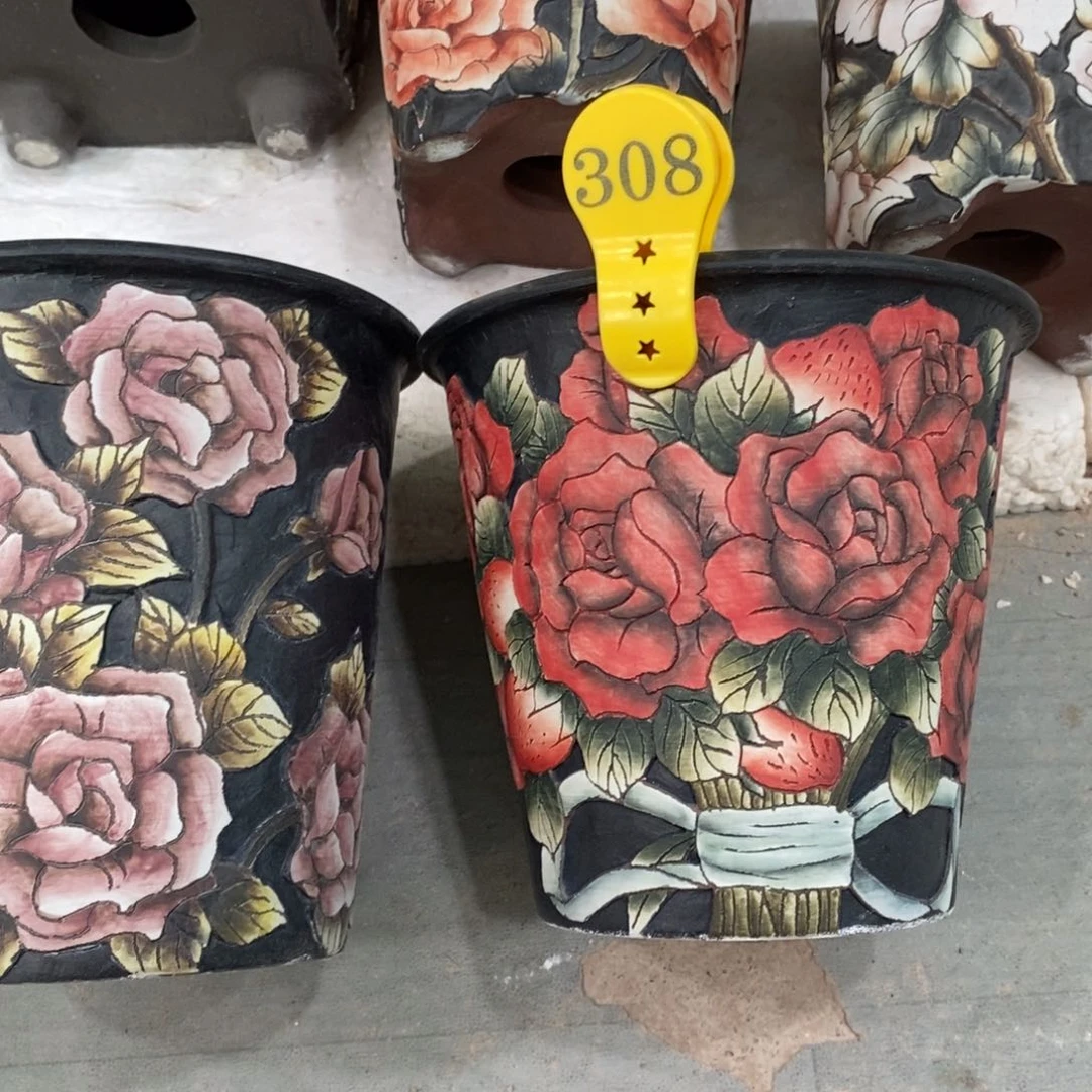 零***忆紫砂花盆水晶花盆308