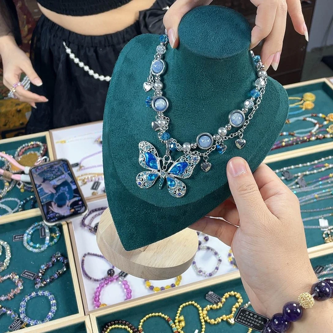 水晶手链银S925镀金镶嵌