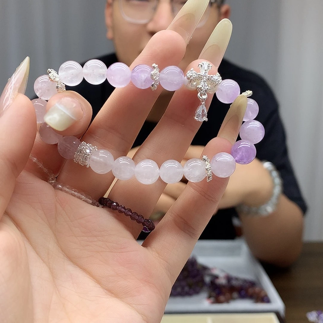 水晶手链未镶嵌紫水晶多样性发其一 默认微瑕 完美主义者慎拍