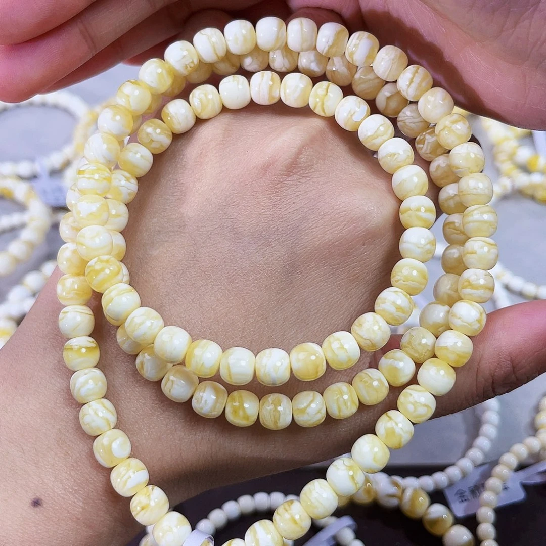 琥珀未镶嵌裸石7瓷白虎皮