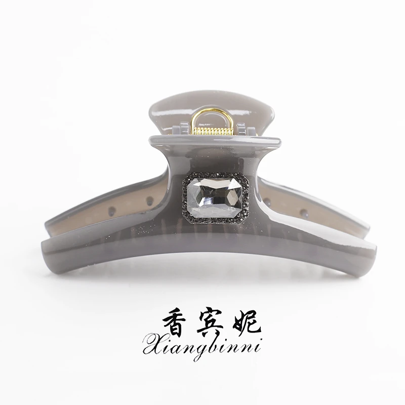 香宾妮原创设计发夹12cm醋酸带钻中大号抓夹6256