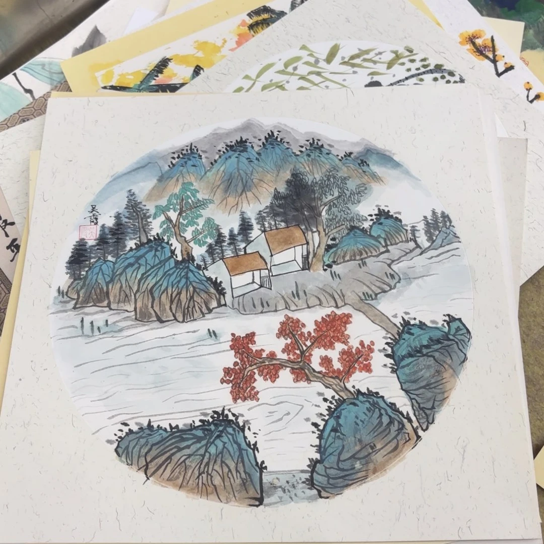 国画38-38卡纸作品童