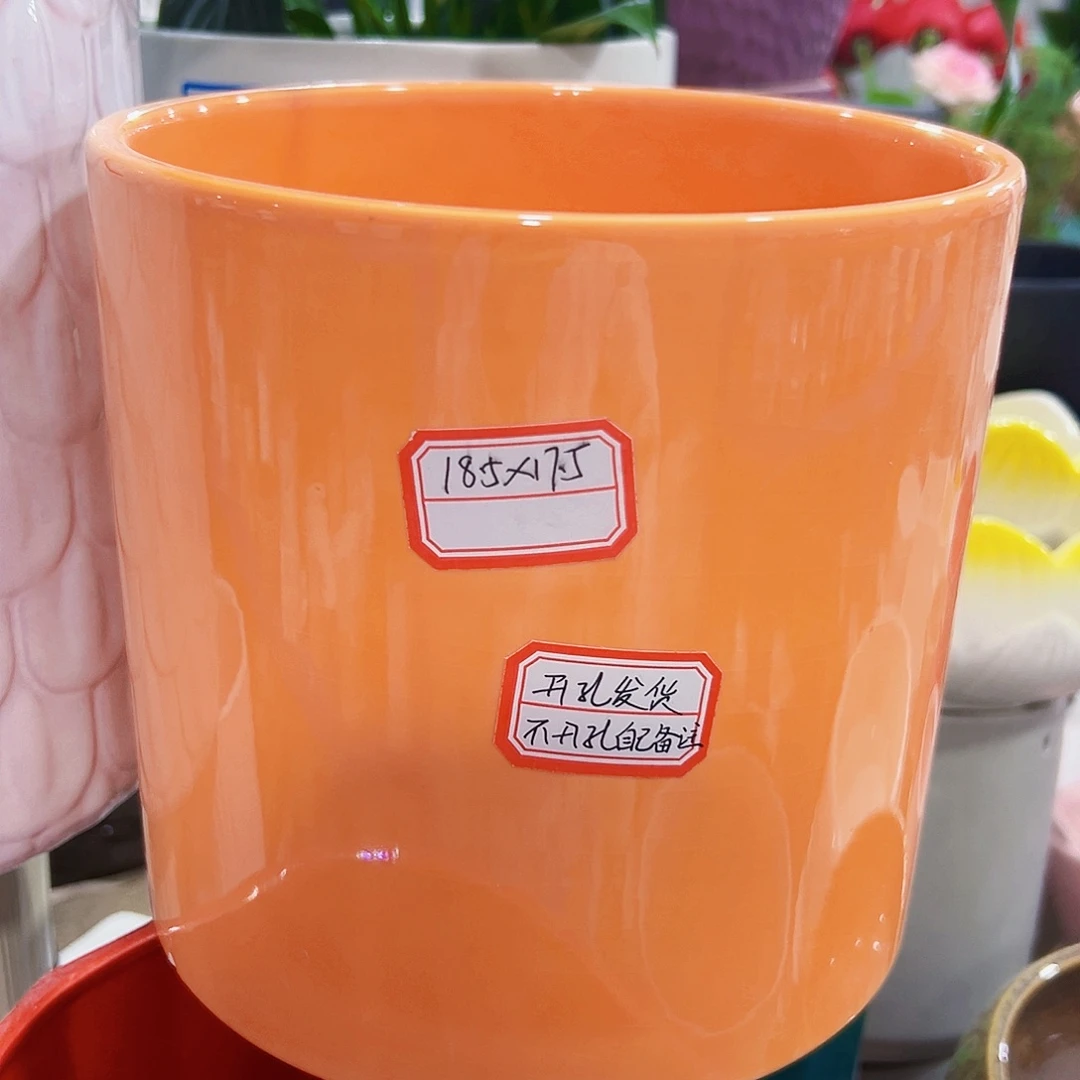 有孔，外贸尾单陶瓷花盆凑单10米包邮