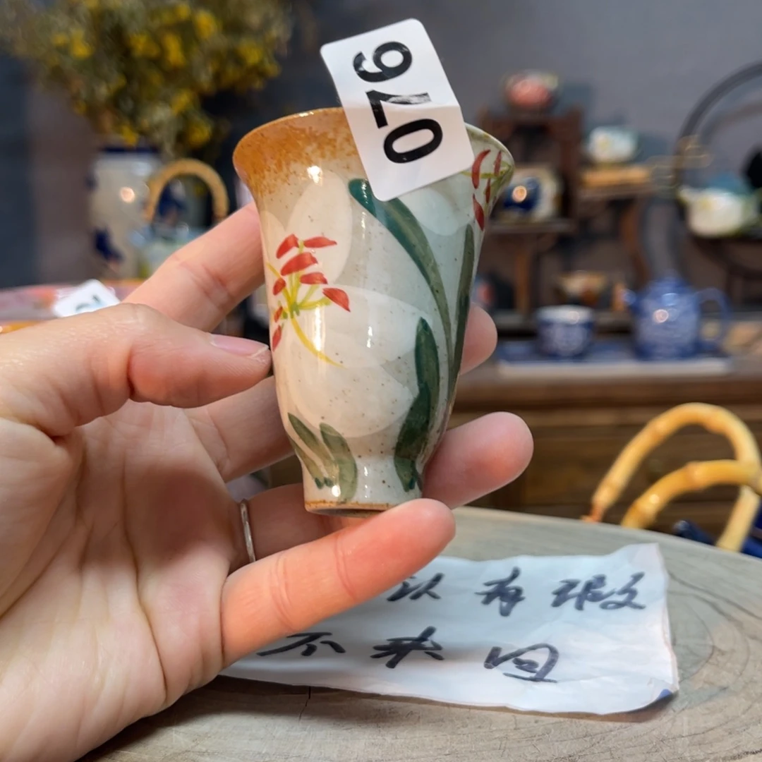 杯素浅陶瓷手工手绘