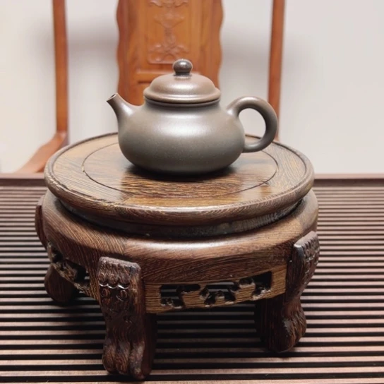 紫砂茶壶黄龙山原矿底槽清柴烧半手工瑕（160 cc）