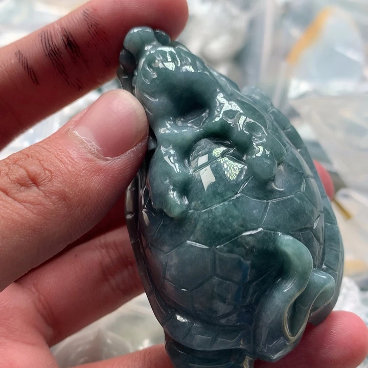 翡翠未镶嵌颈饰保真天然a货翡翠