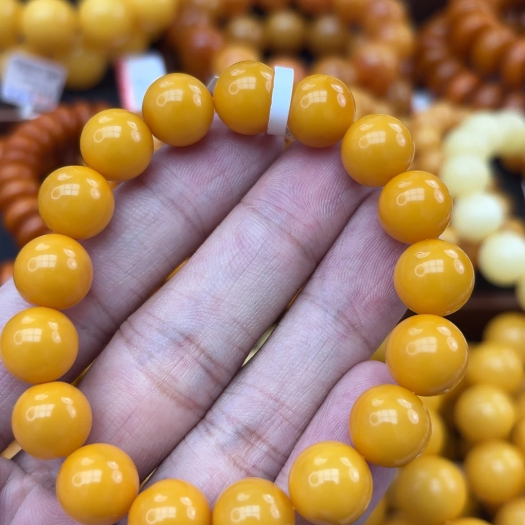 琥珀未镶嵌手链蜜蜡