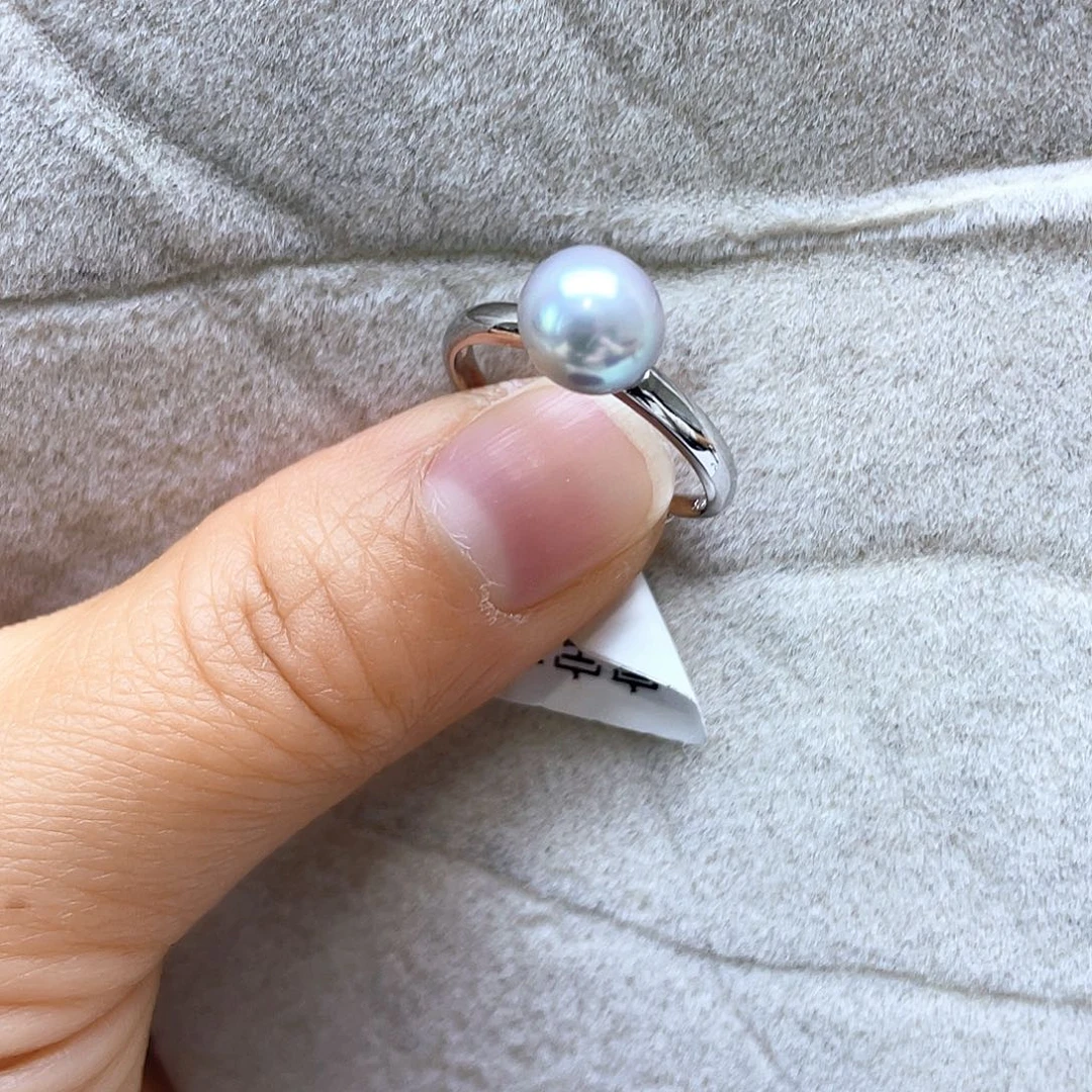 海水珍珠戒指银S925镶嵌