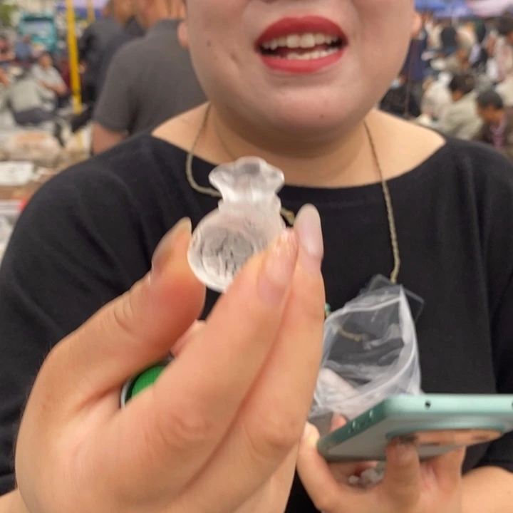 未镶嵌珠宝半成品水晶白水晶福袋一个