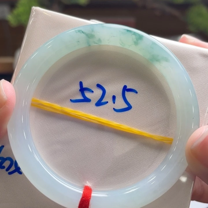 翡翠未镶嵌手镯52.5飘花
