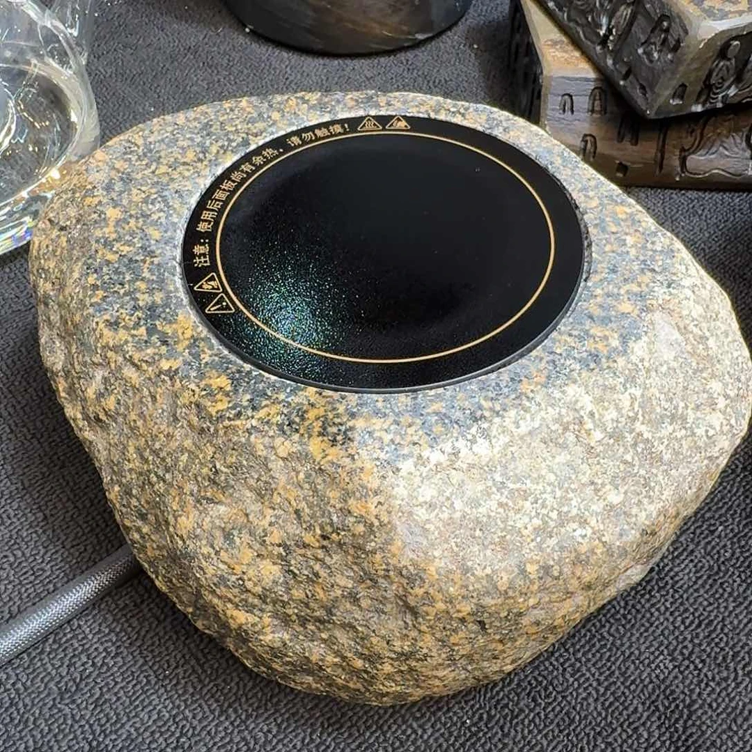万*莎禅意麻石煮茶炉子