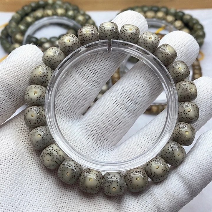 手串星月菩提10.5mm骨瓷白月朗星稀A2