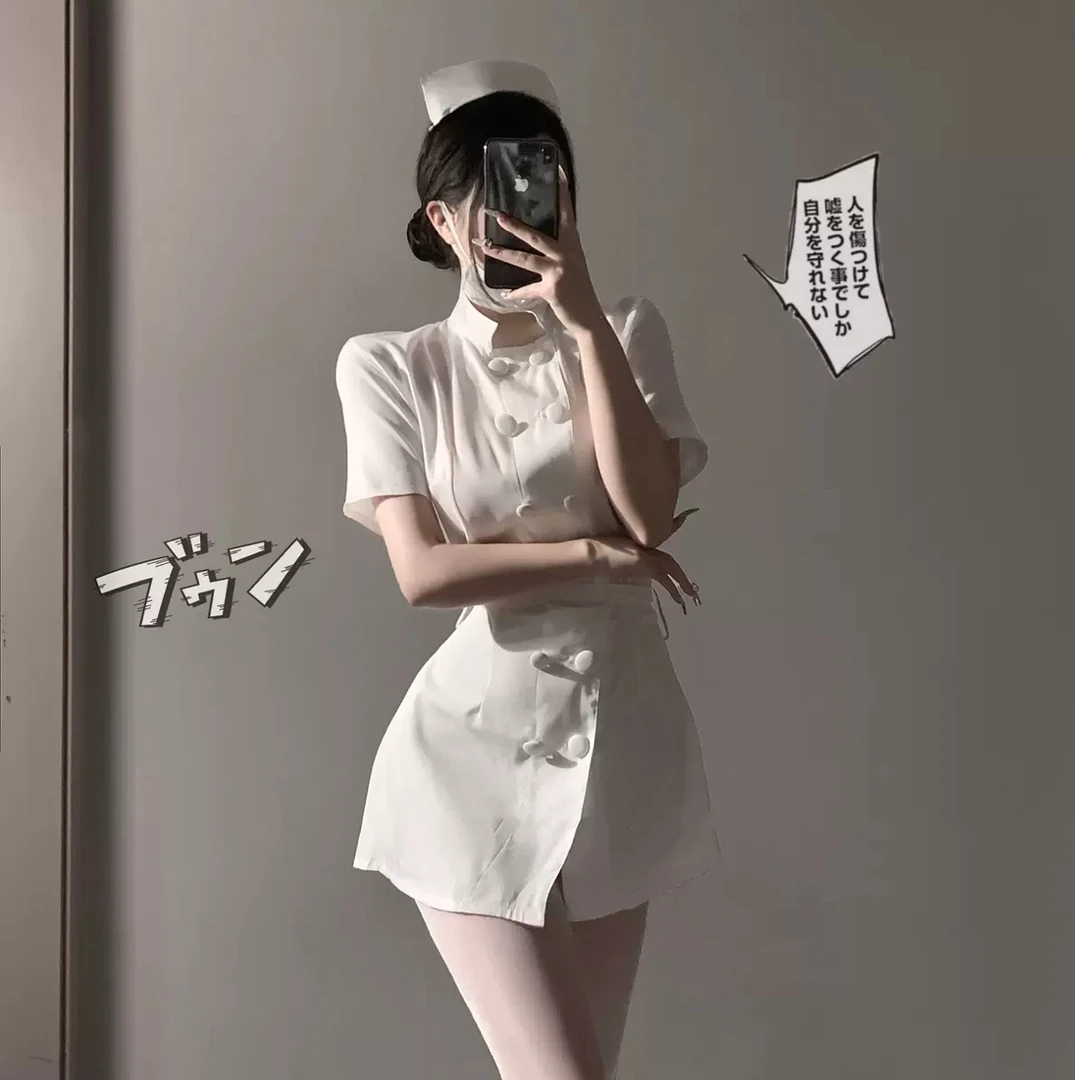 纯欲风cos主播睡裙内衣2024新款护士性感套装制服超短裙角色扮演