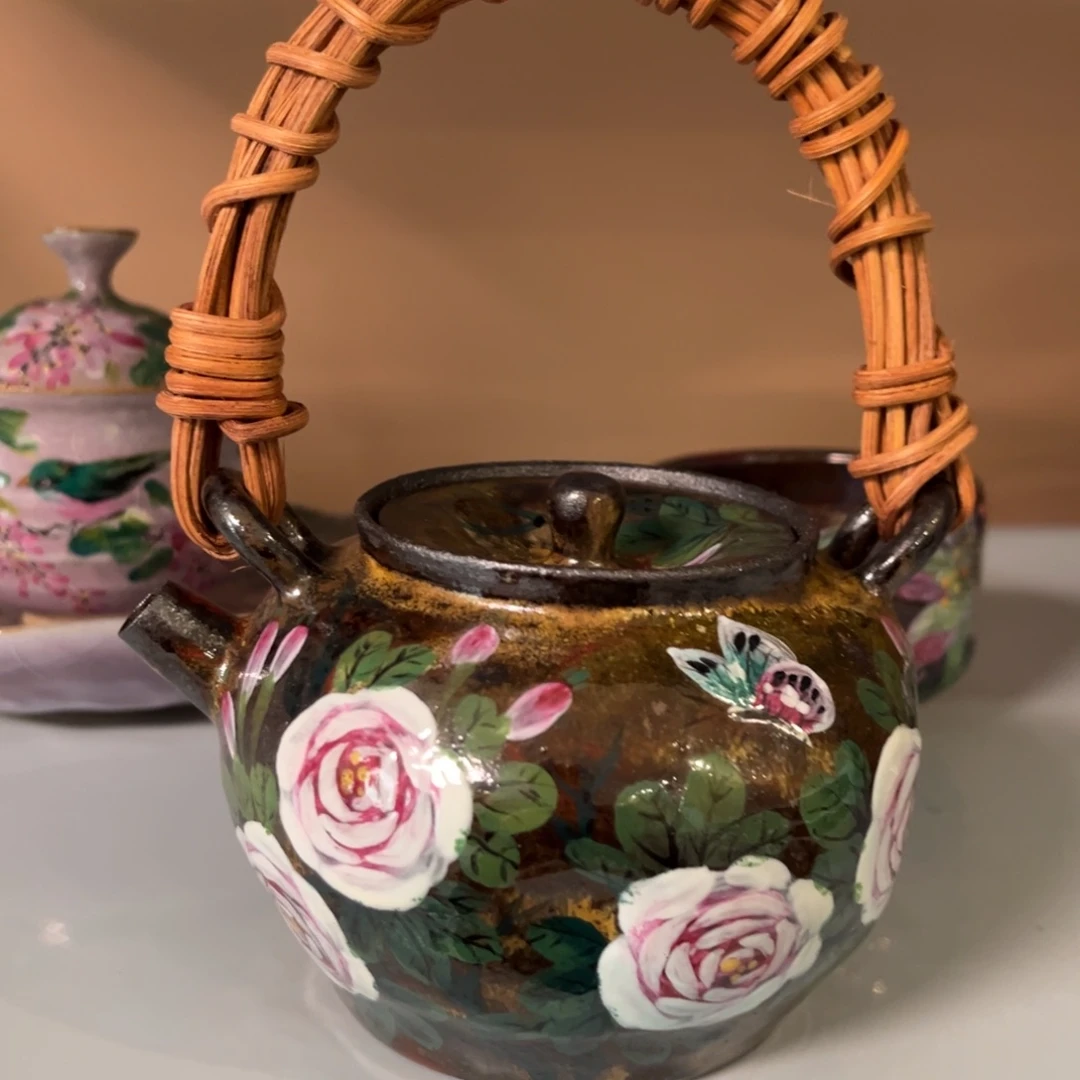 杯柴烧手工手绘陶瓷