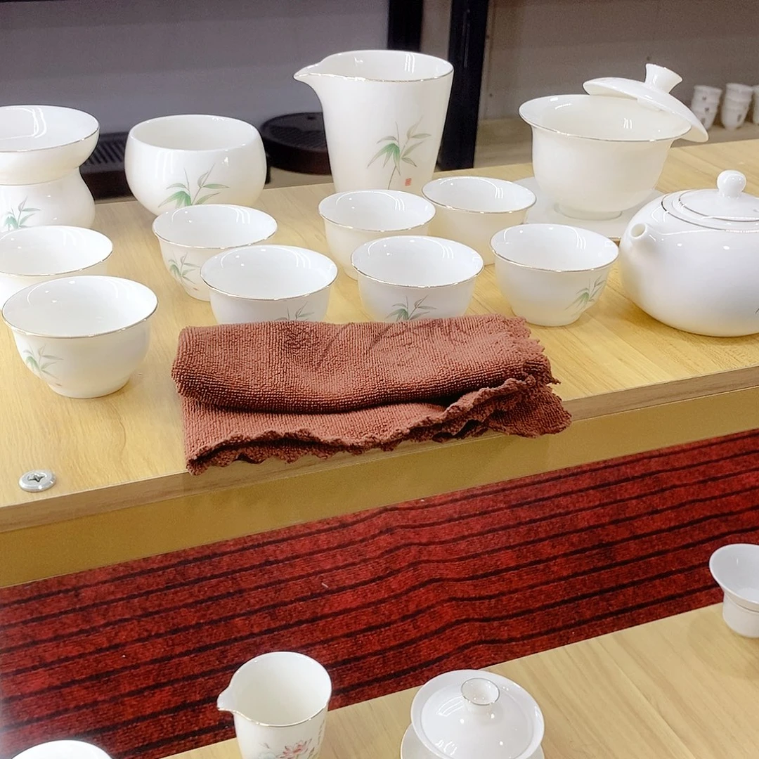 羊脂玉白瓷茶具套装