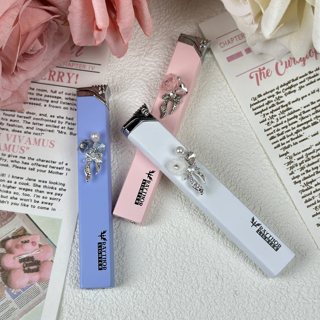 苏苏原创手工定制高颜值女士打火机蝴蝶花海金属耐用送男女友情侣