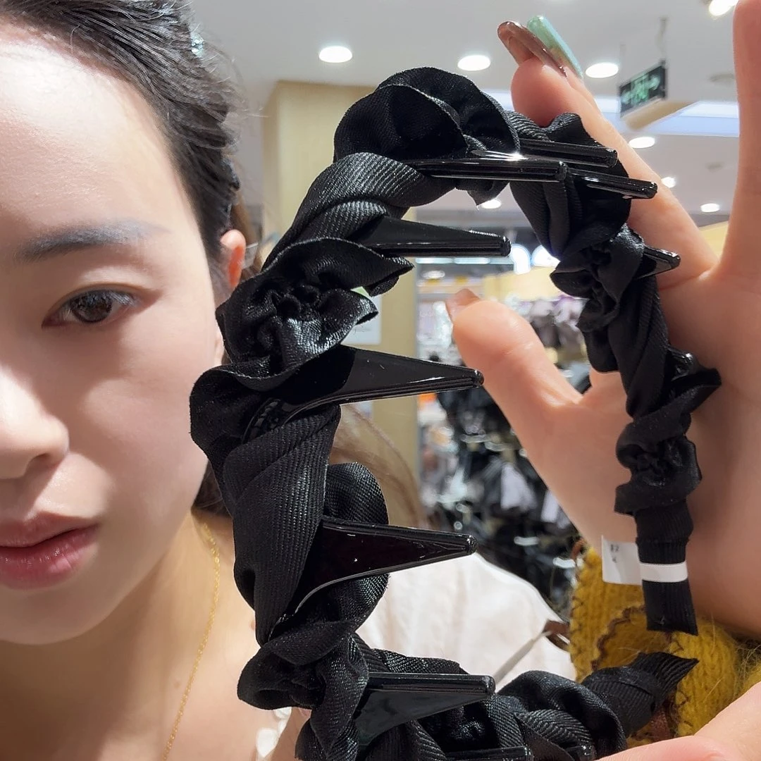 硅胶铁合金黑色发箍24