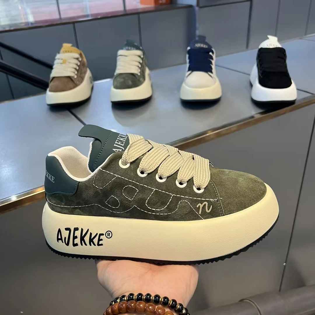 2025秋冬季时尚潮男百搭厚底增高舒适个性潮男必备休闲鞋（皮鞋码）