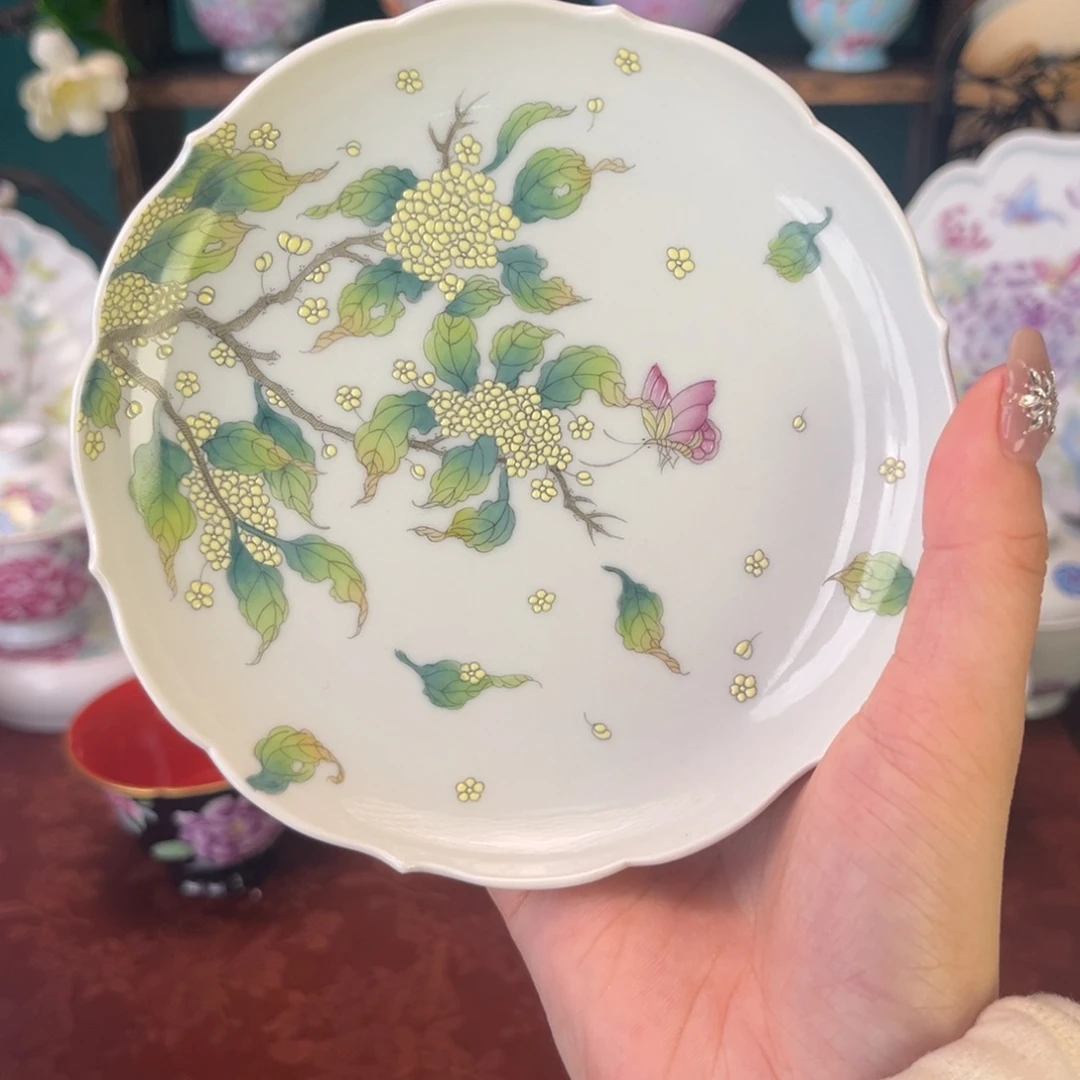 陶摆件景德镇陶瓷茶杯手绘