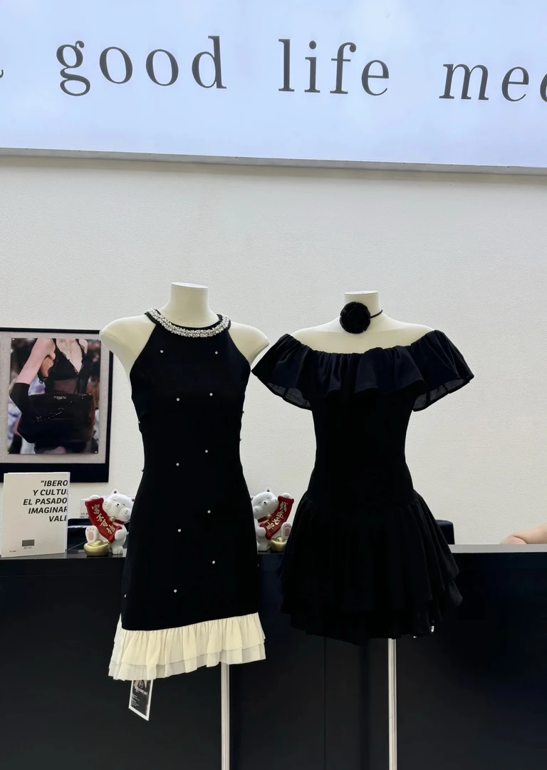 丽丽雅[670-690]南油高定miu系轻奢连衣裙2025年夏季新款