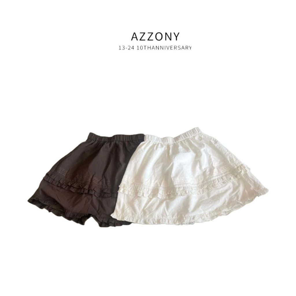 Az LongQuan 花边褶皱短裙 2035秋季设计师时尚新款 XB8051