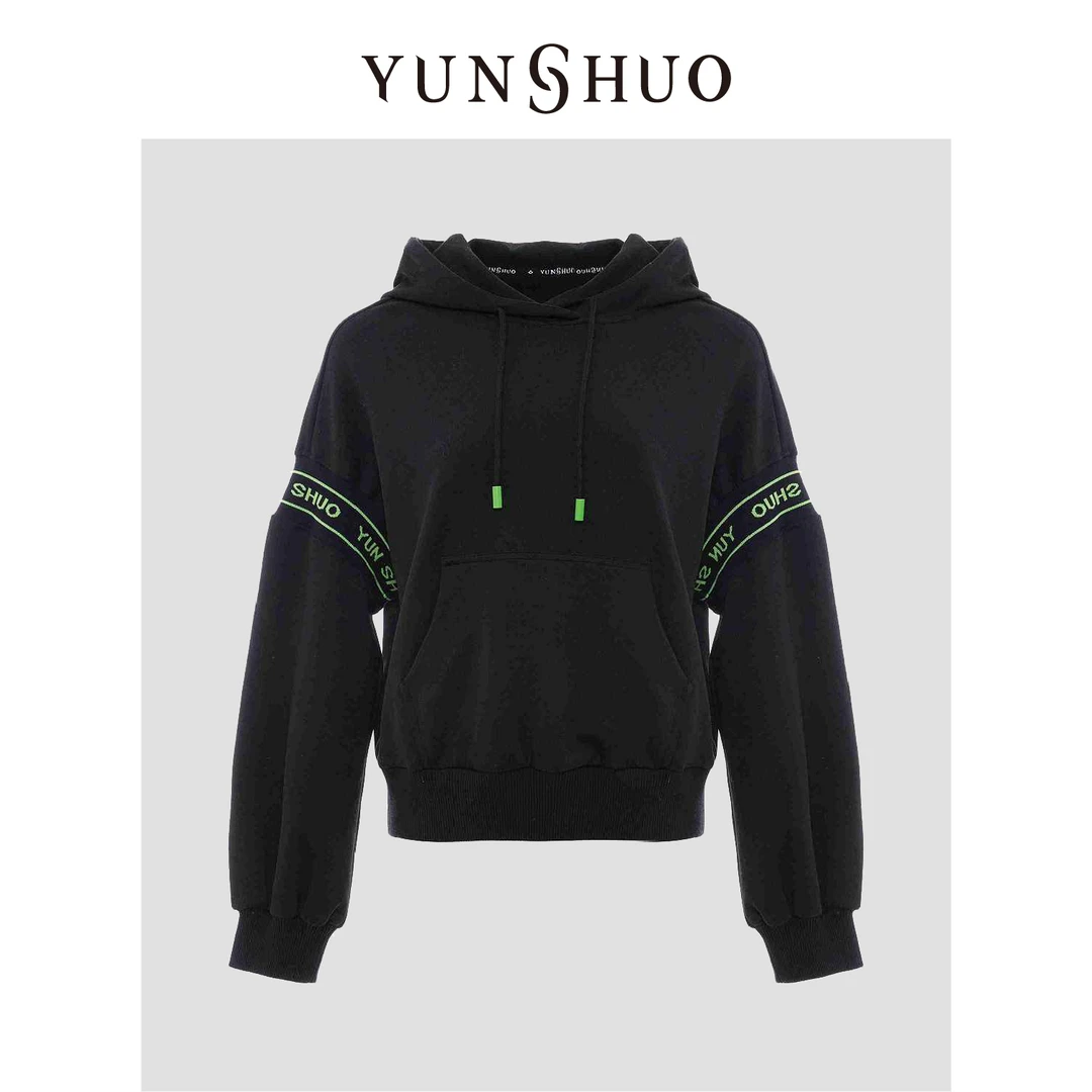 YUNSHUO允硕2024秋季时尚百搭休闲简约气质运动套头衫卫衣349486