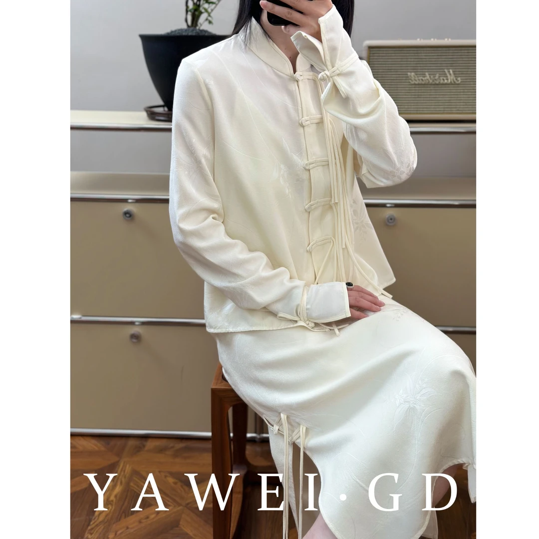 【肤若凝脂】早春新中式气质提花套装