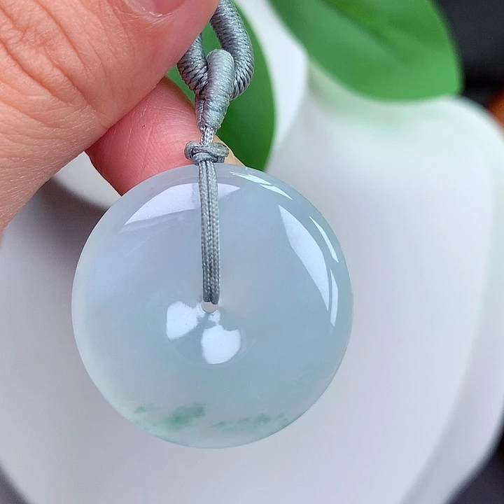 颈饰未镶嵌翡翠平安扣 28.8x5.0mm