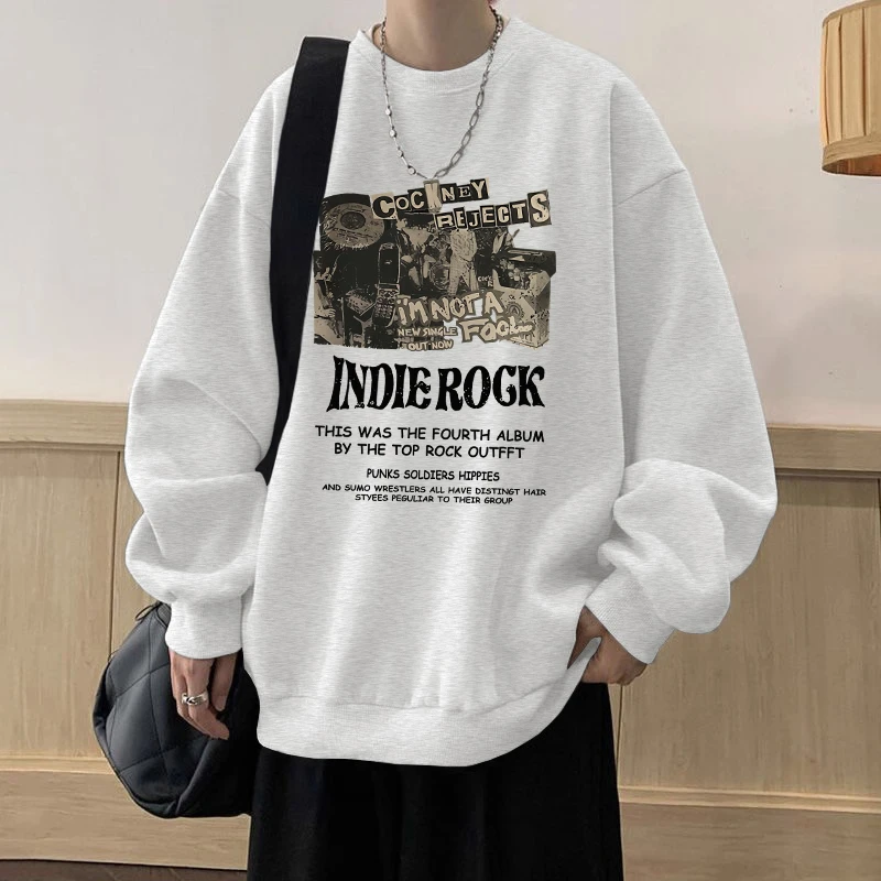 特大码300斤新款国潮圆领卫衣男女装百搭无帽外套高街ins港风上衣