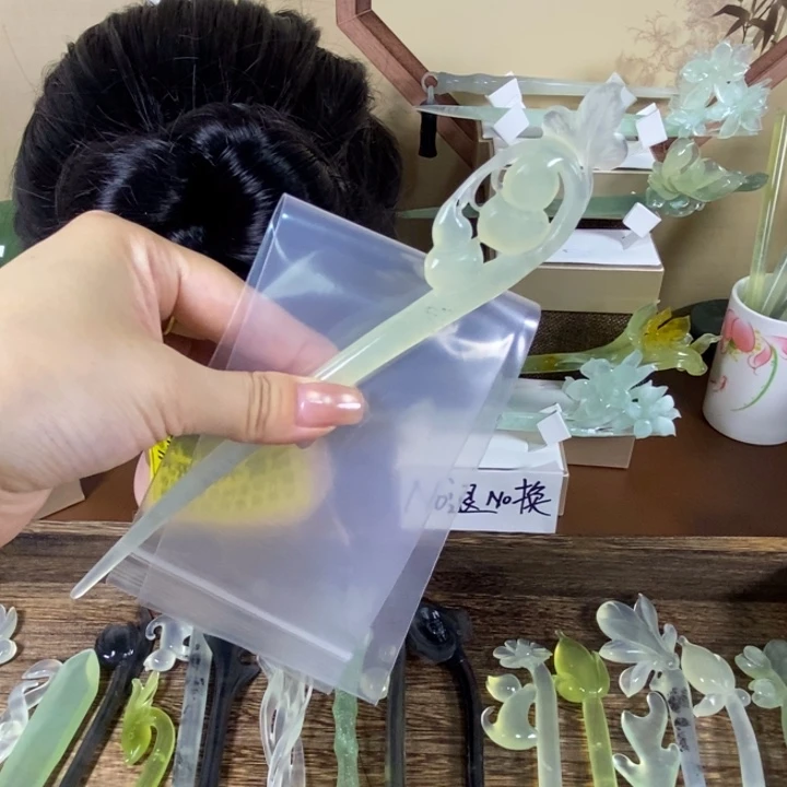 未镶嵌蛇纹石玉发饰