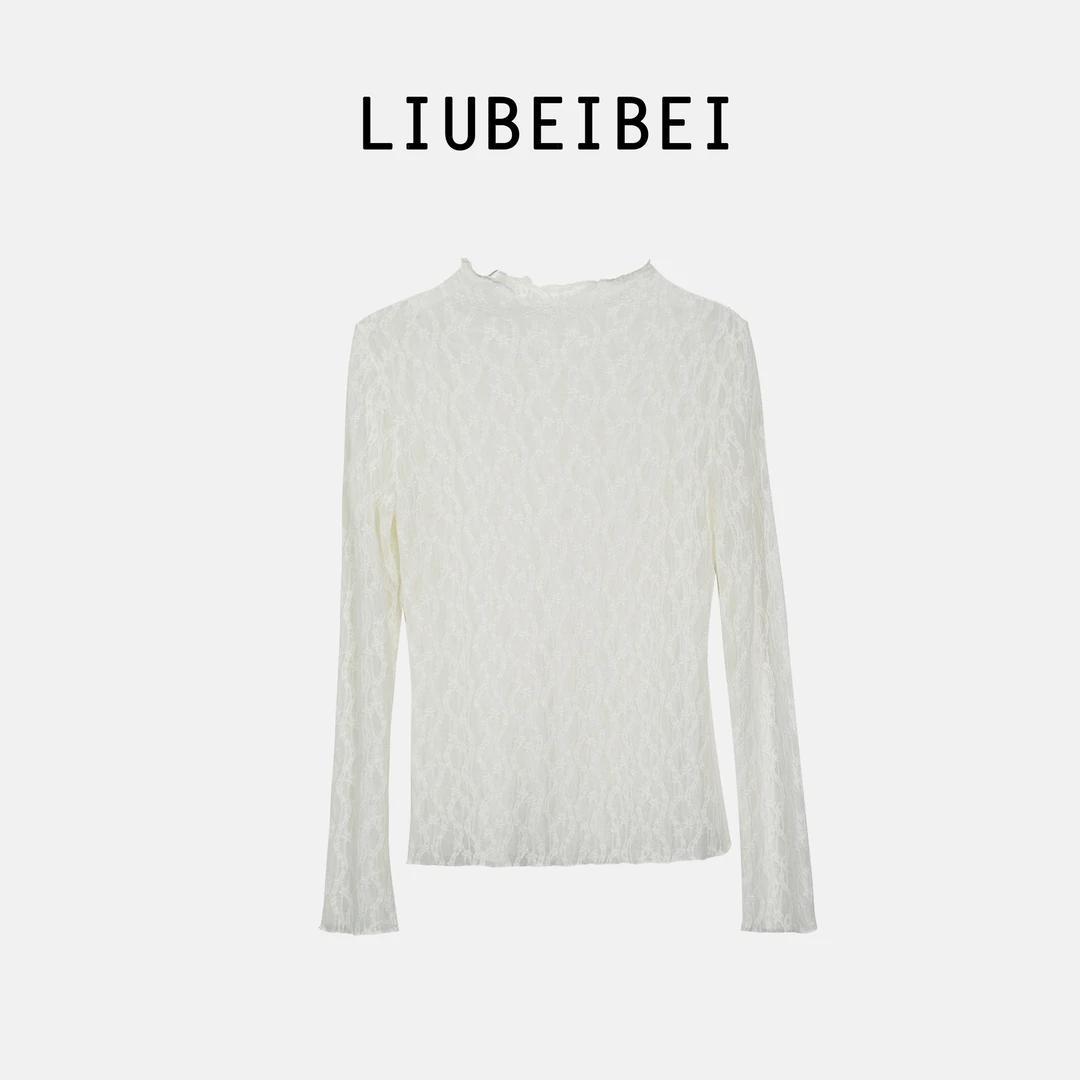 LIUBEIBEI2025春季新品长袖T恤休闲百搭修身时尚显瘦8323