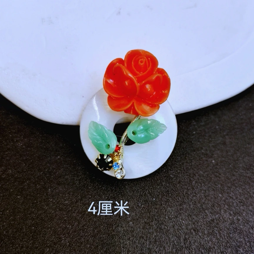铜合金胸针 638 国风款百搭贝胸针
