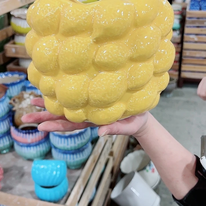 有孔，凑单福利满10元发货陶瓷多肉花盆！