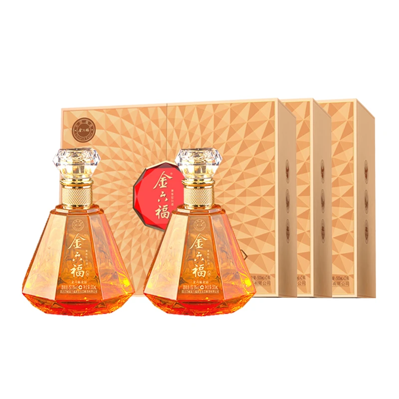 金六福金钻整箱三盒装 50.8度 兼香型白酒500ML50.8度500