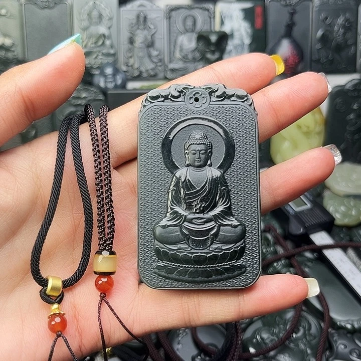 和田玉（青玉）颈饰未镶嵌用****8