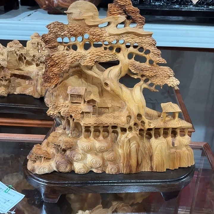 柏木山水人家 柏木 手工雕刻